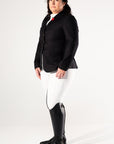 Competition Breeches-Diamond Snow White with Black Seat