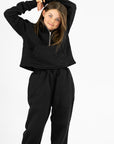 Luna 1/4 Zip Sweater-Black