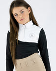Elite Competition Show Long Sleeve- Snow White and Black