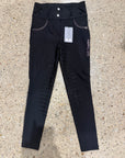 Diamond Hybrid Tights-Black and Powder Pink