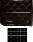 Saddle Pad-Black Crystal- Dressage