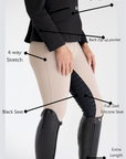 Competition Tights Stone with Black Seat