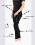 Diamond Hybrid Tights-Black