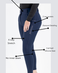 Diamond Hybrid Tights-Navy