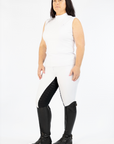 Competition Hybrid Tights- Snow White and Black Seat