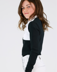 Elite Competition Long Sleeve- Snow White and Black