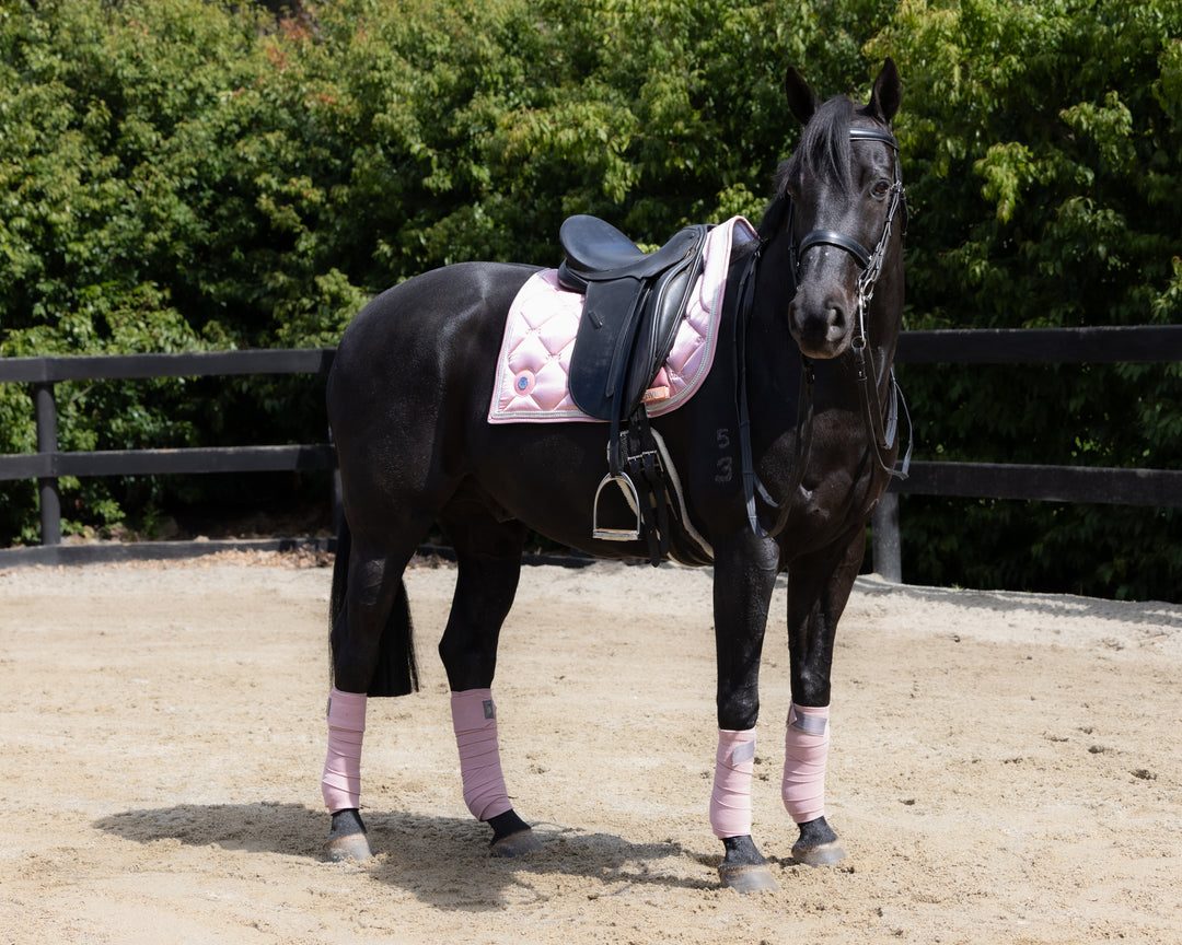 Pearl Pink Crystal Saddle Pad