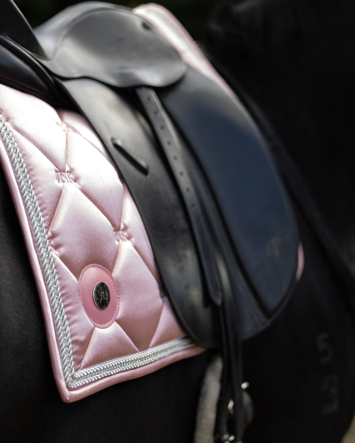 Pearl Pink Crystal Saddle Pad