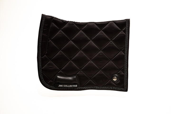 Black Crystal Saddle Pad- Dressage