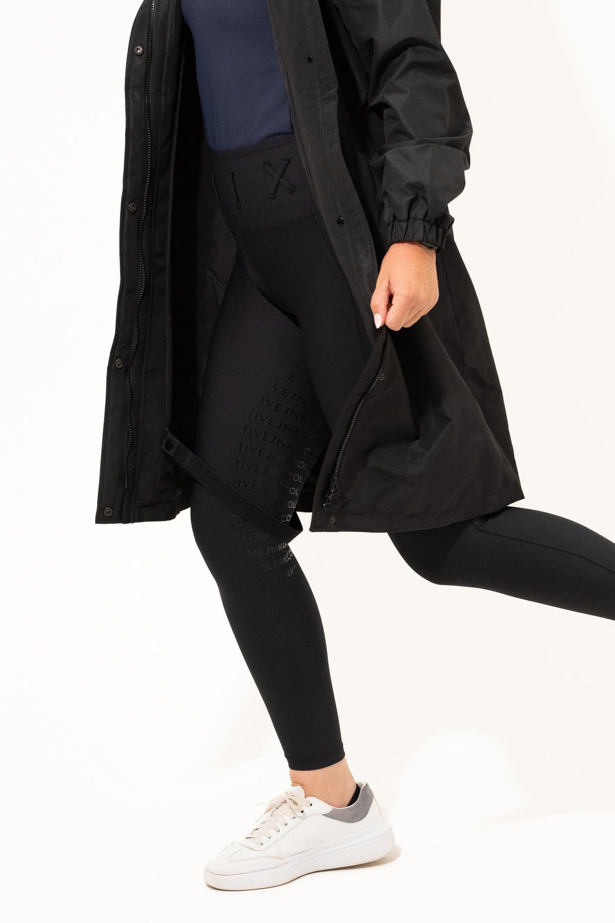 Long Compact Jacket Lightweight Waterproof Long Jacket - Black – JnK Collective