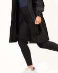 Lightweight Waterproof Long Jacket - Black