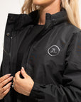 Lightweight Waterproof Long Jacket - Black