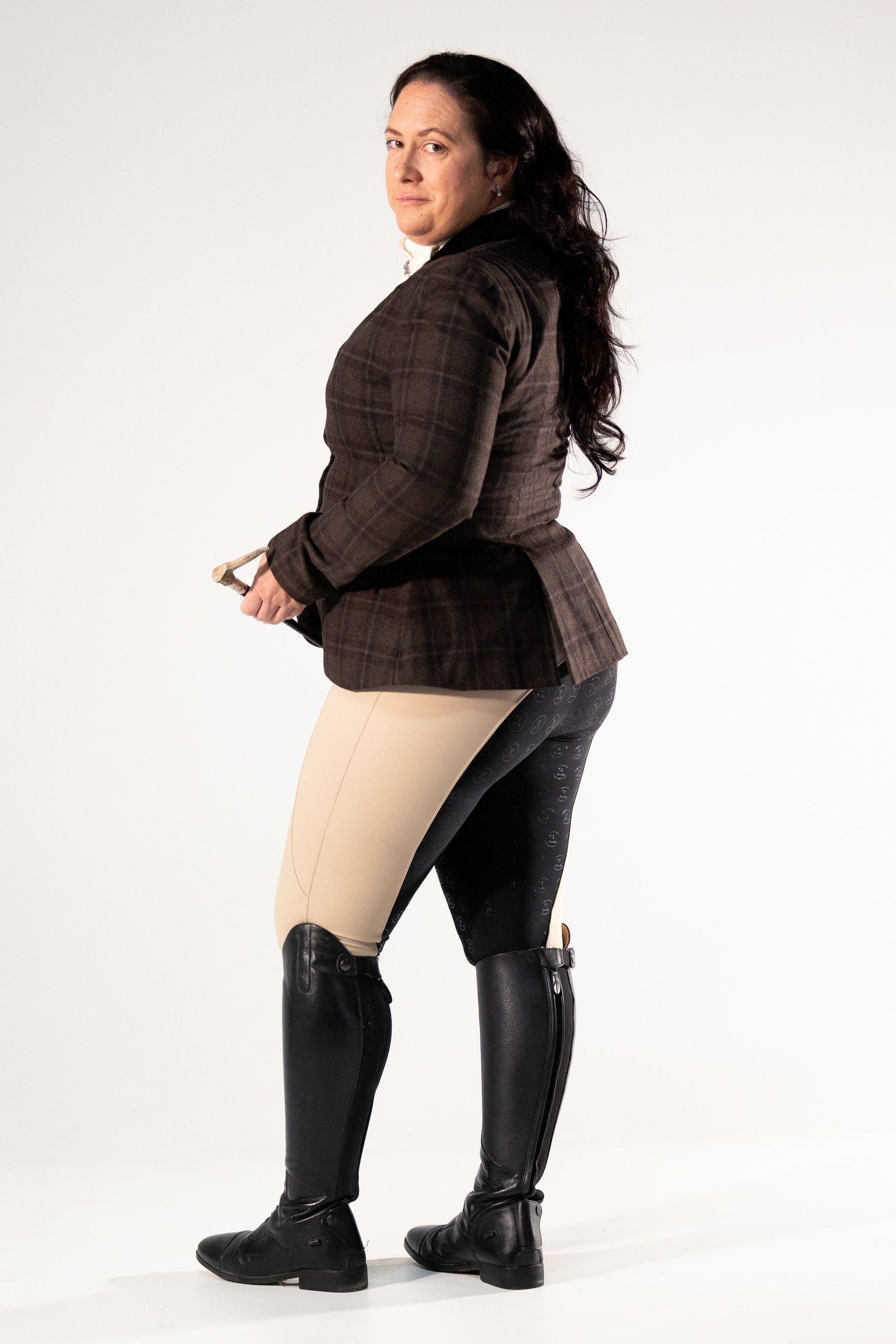 Competition Breeches-Stone with Black Seat