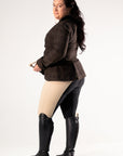 Competition Breeches-Stone with Black Seat