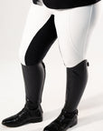 Competition Breeches-Diamond Snow White with Black Seat