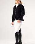 Competition Breeches-Diamond Snow White with Black Seat