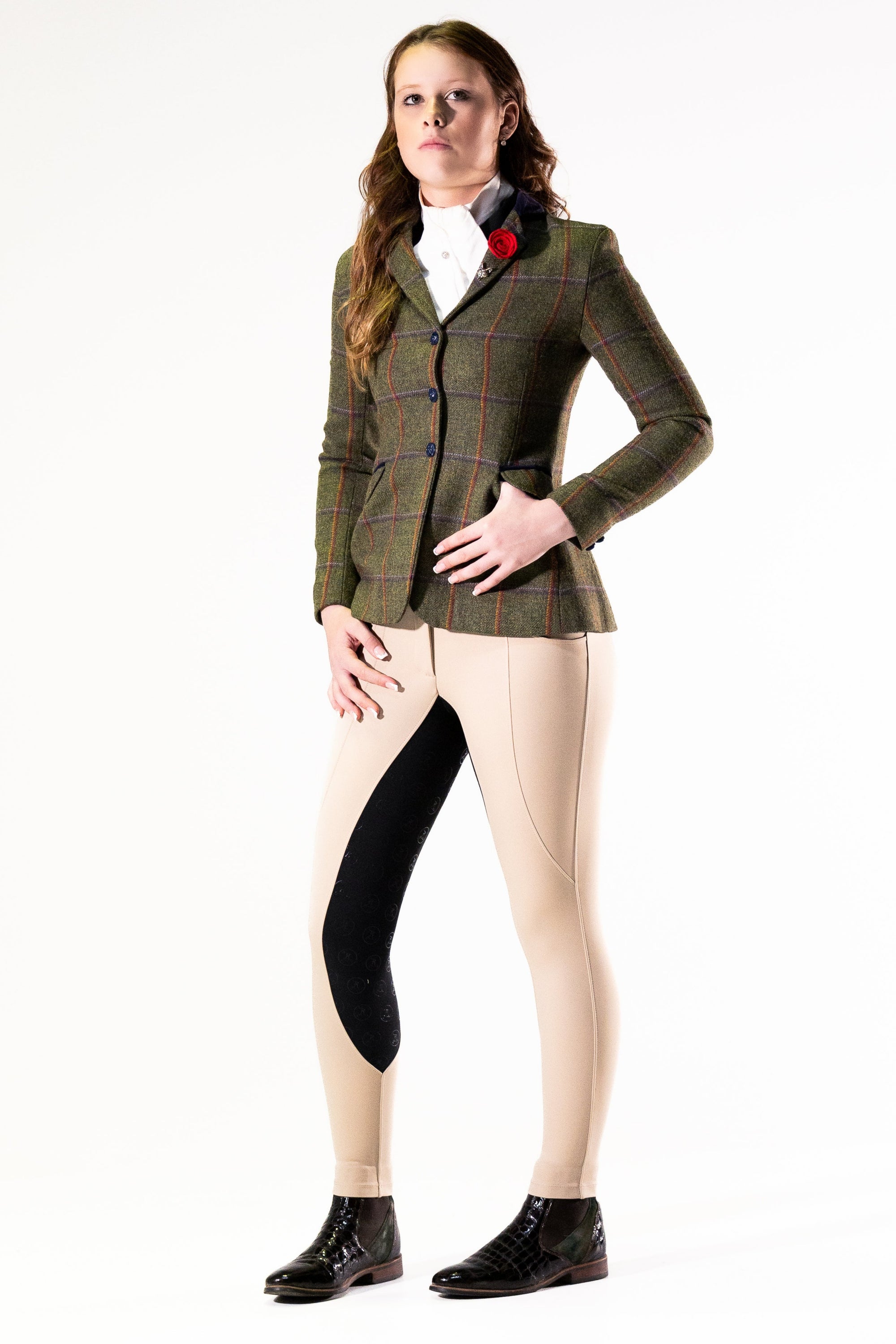 Competition Breeches-Stone with Black Seat