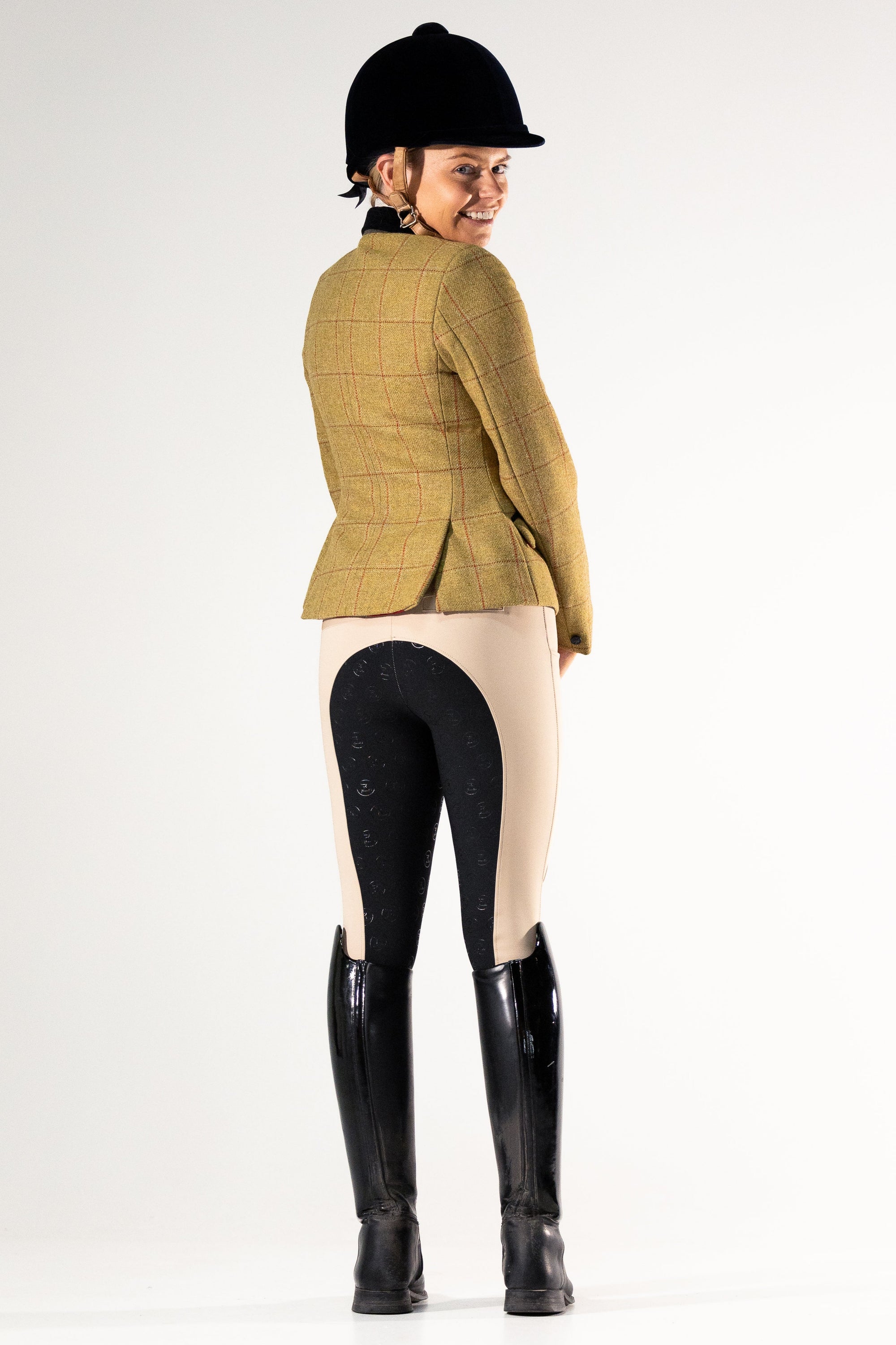 Competition Breeches-Stone with Black Seat
