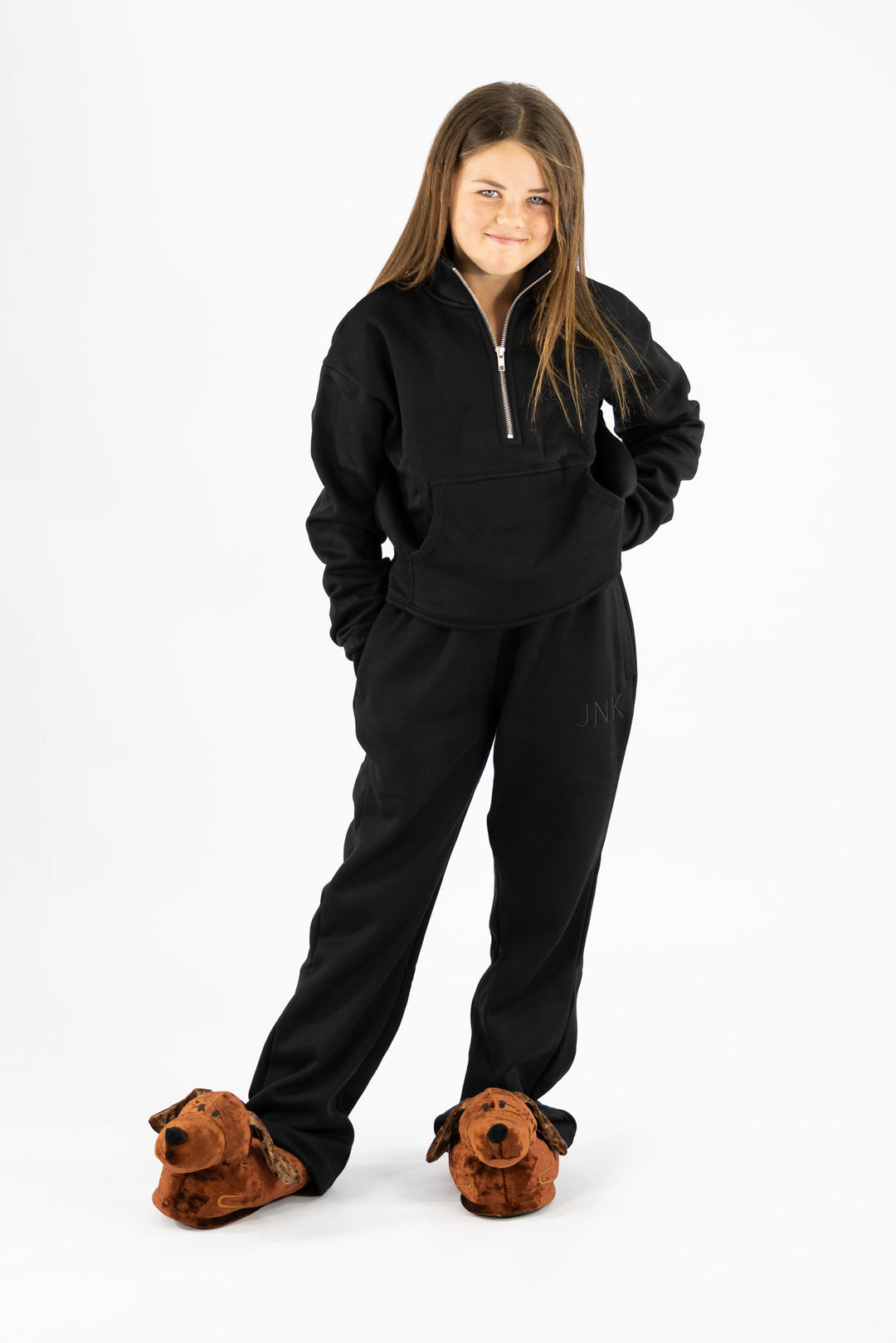 Luna 1/4 Zip Sweater-Black