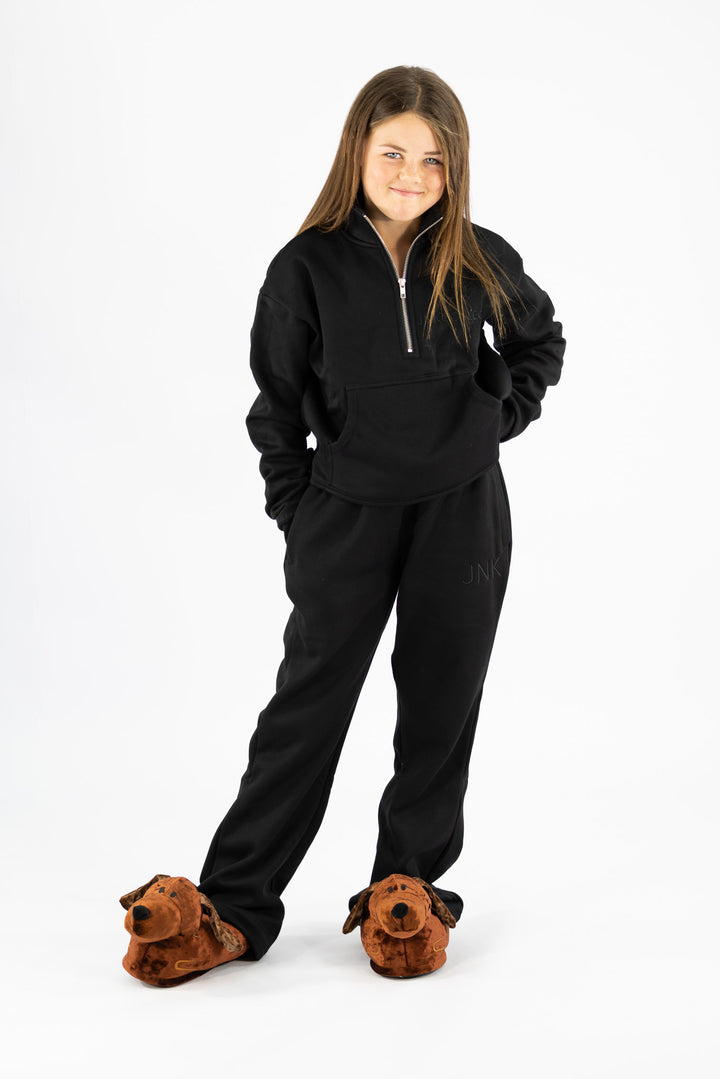 Luna 1/4 Zip Sweater-Black