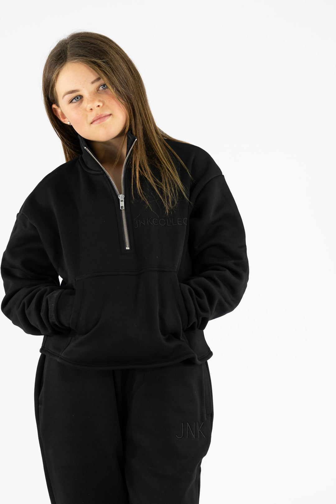 Luna 1/4 Zip Sweater-Black