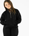 Luna 1/4 Zip Sweater-Black