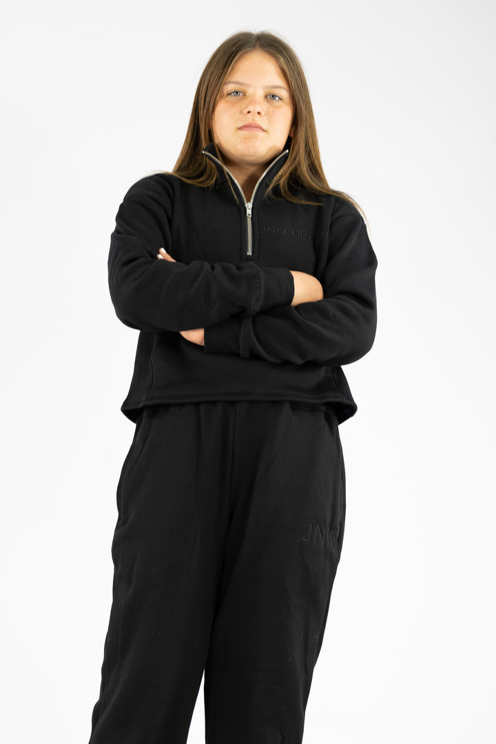 Luna 1/4 Zip Sweater-Black