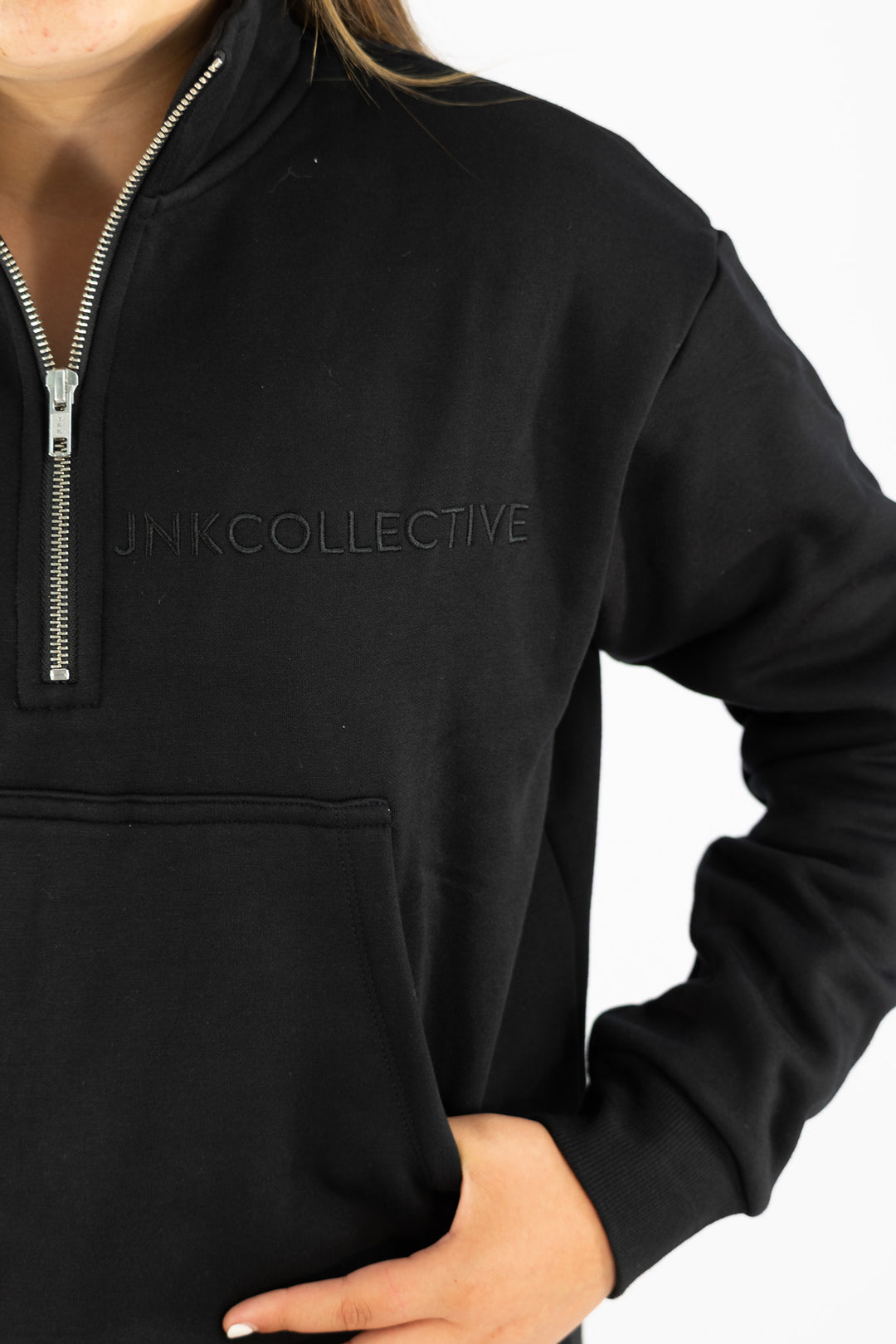 Luna 1/4 Zip Sweater-Black