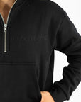 Luna 1/4 Zip Sweater-Black