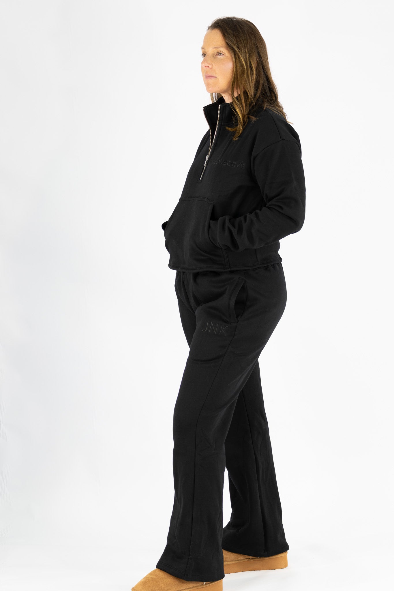 Luna 1/4 Zip Sweater-Black – JnK Collective