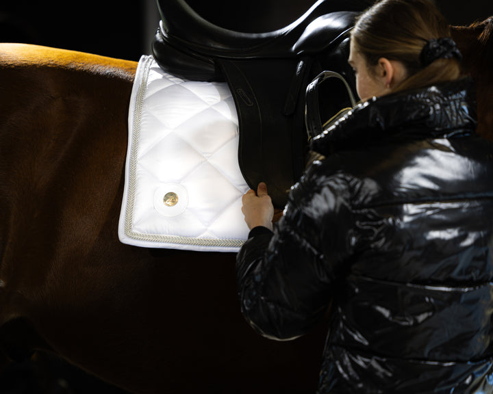 Snow White Crystal Saddle Pad