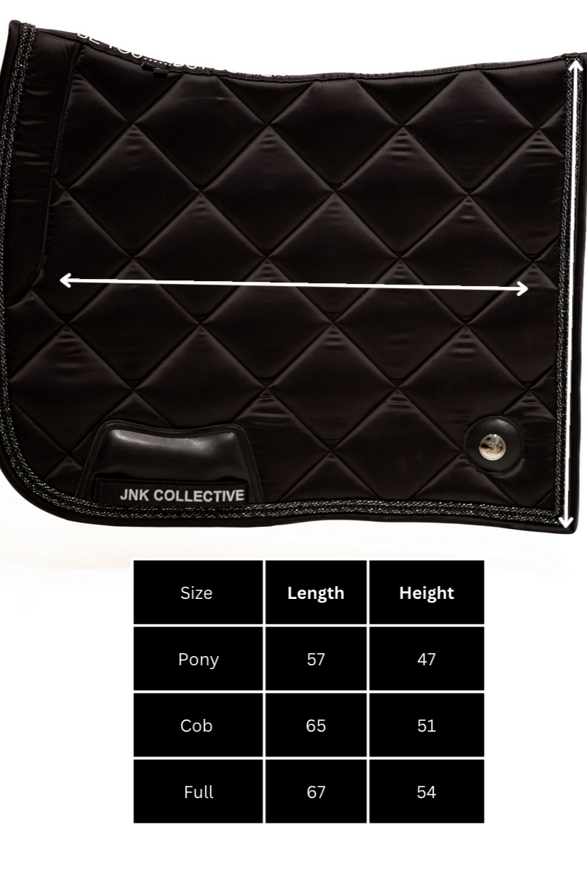 Saddle Pad-Black Crystal- Dressage