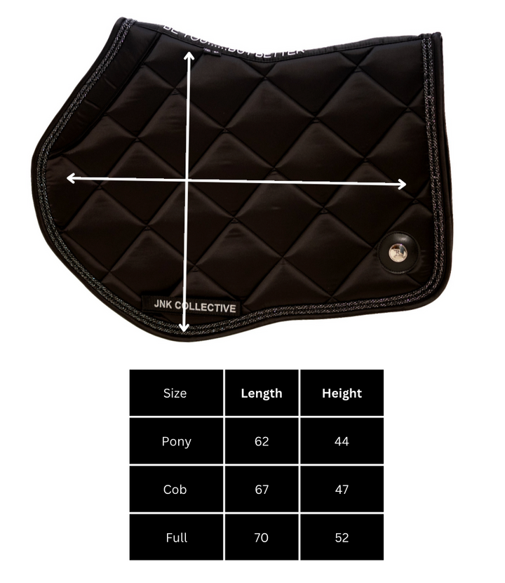 Black Crystal Saddle Pad- Jump