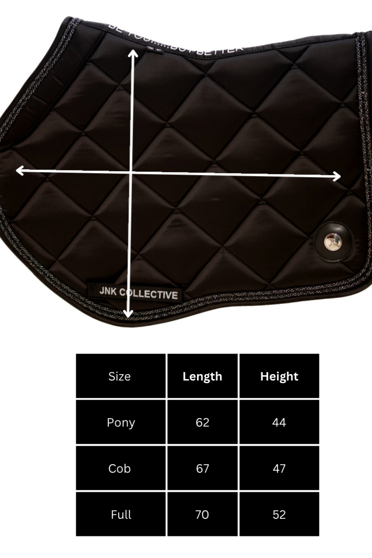 Saddle Pad-Black Crystal- Jump