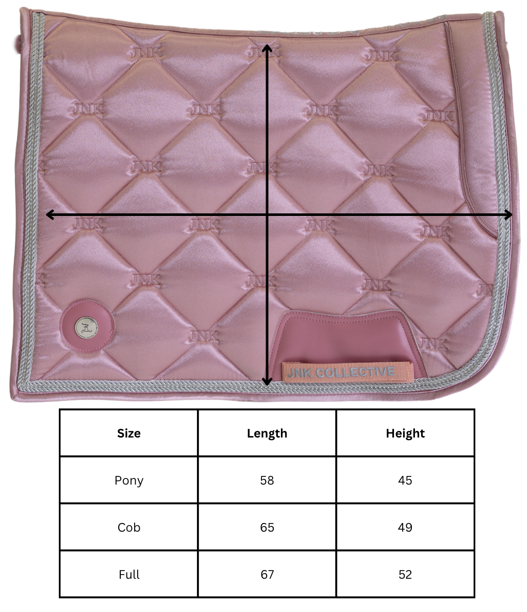 Pearl Pink Crystal Saddle Pad