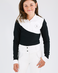 Elite Competition Long Sleeve- Snow White and Black