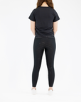 Diamond Hybrid Tights-Black