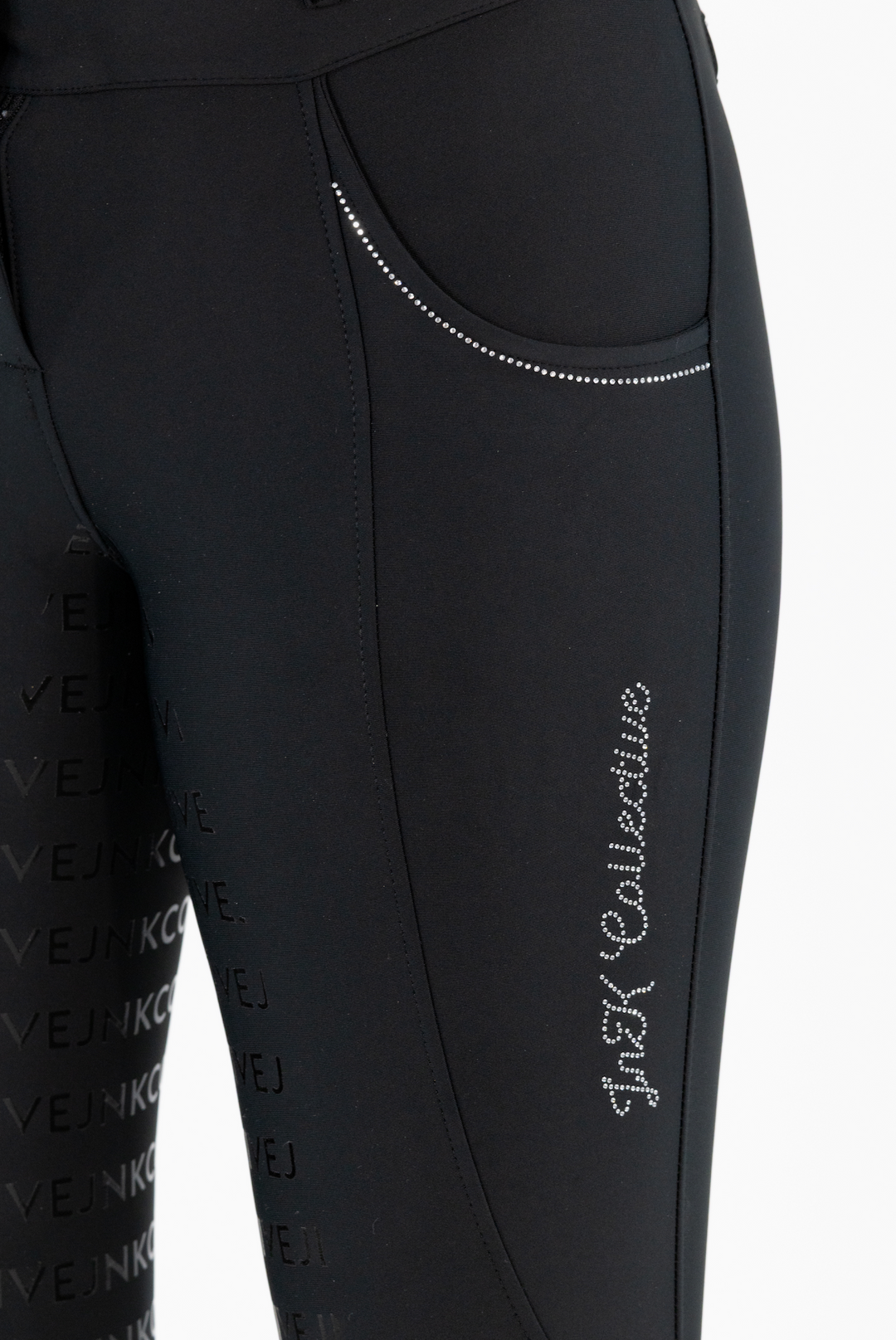 Diamond Hybrid Tights-Black