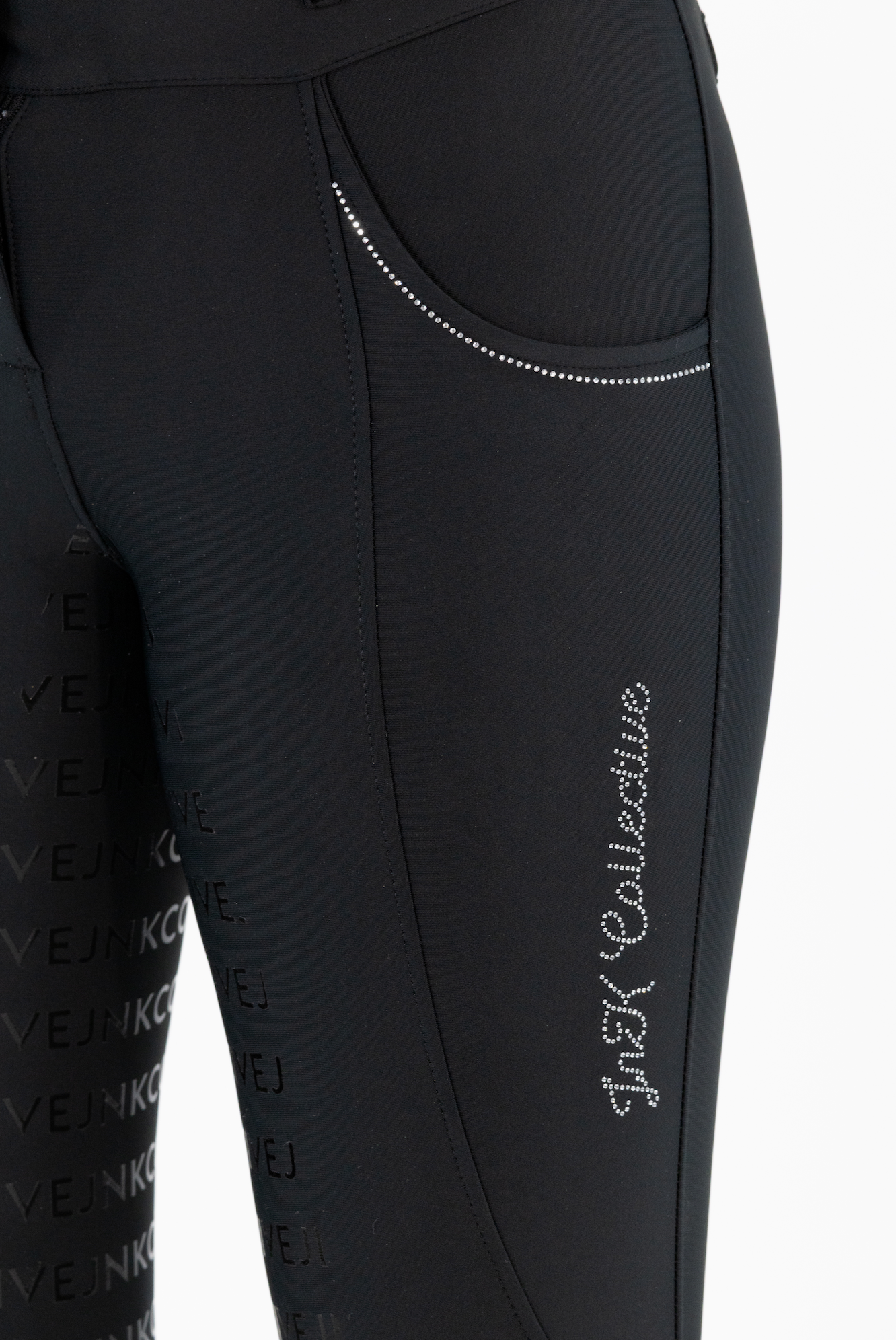 Diamond Hybrid Tights-Black