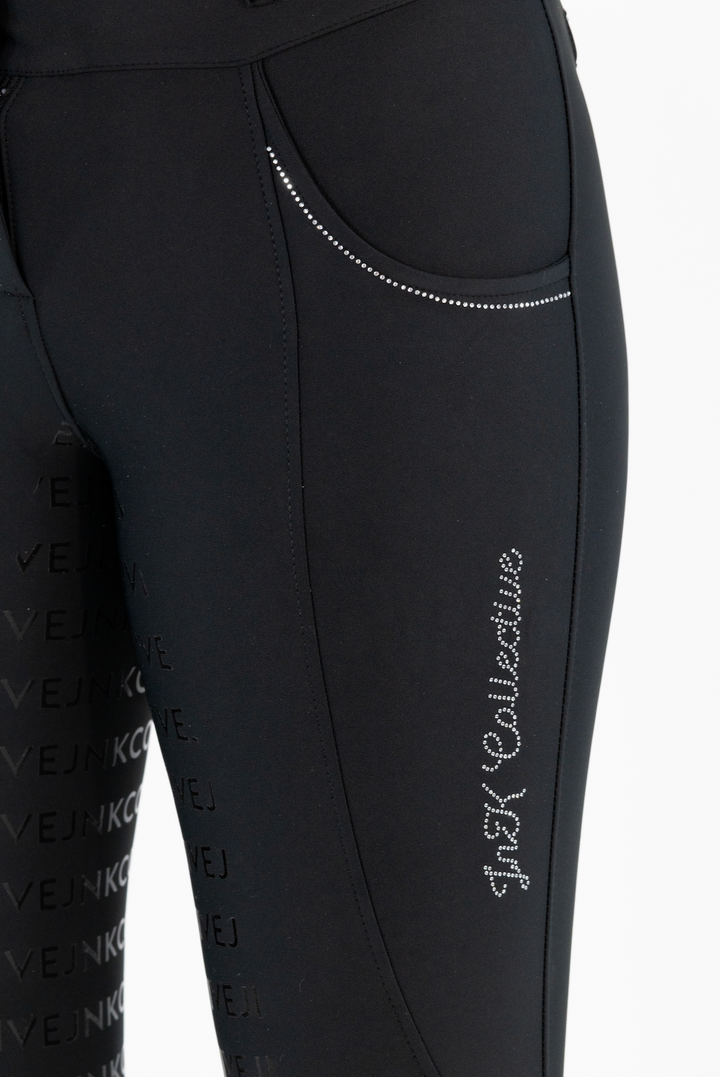Diamond Hybrid Tights-Black