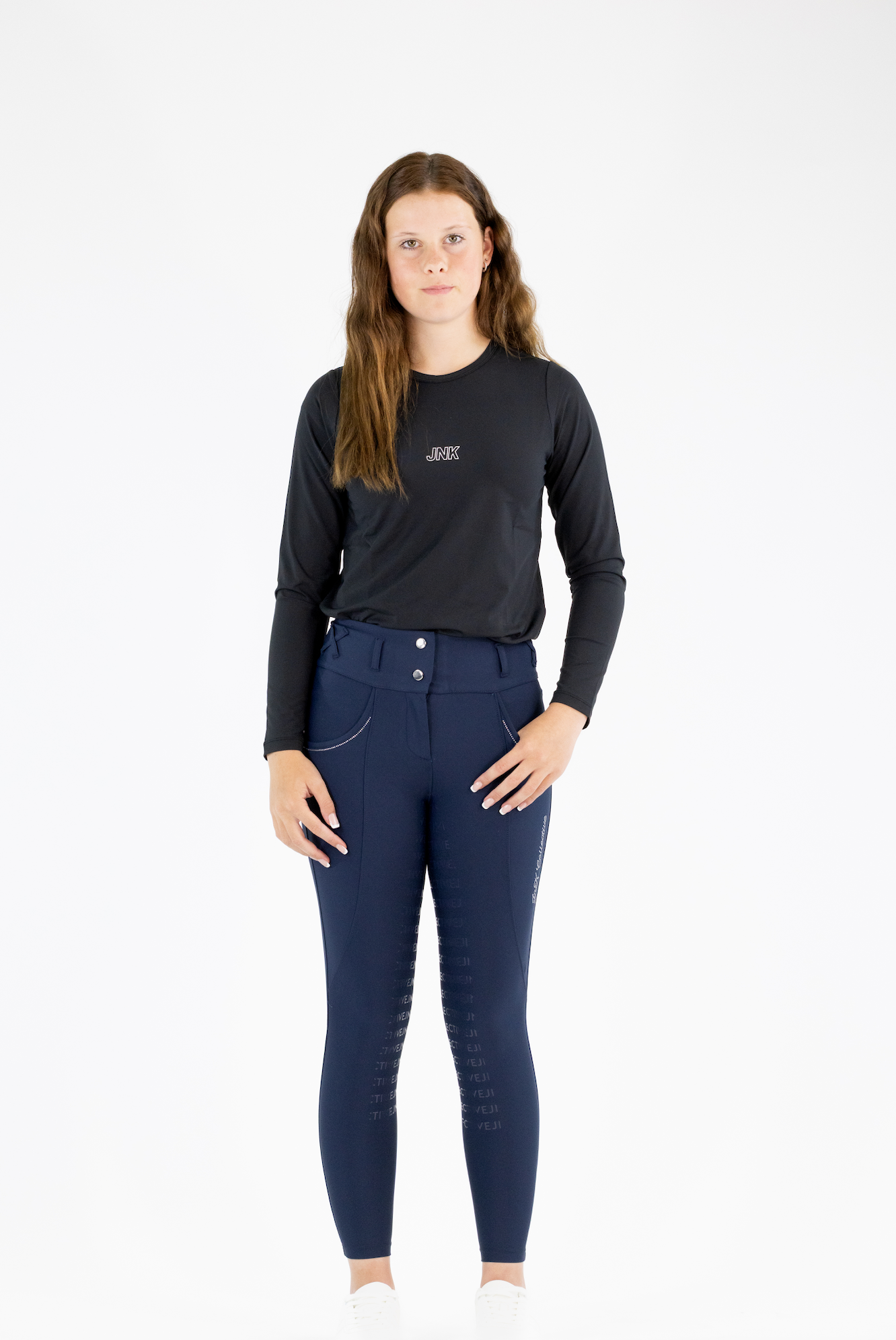 Diamond Hybrid Tights-Navy
