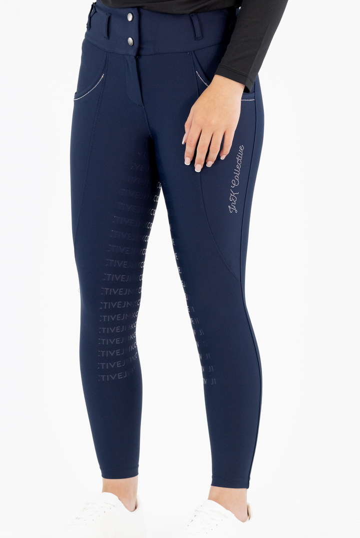 Diamond Hybrid Tights-Navy