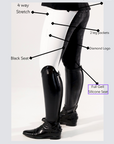 Competition Breeches-Diamond Snow White with Black Seat