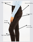 Diamond Luxe Breeches-Espresso