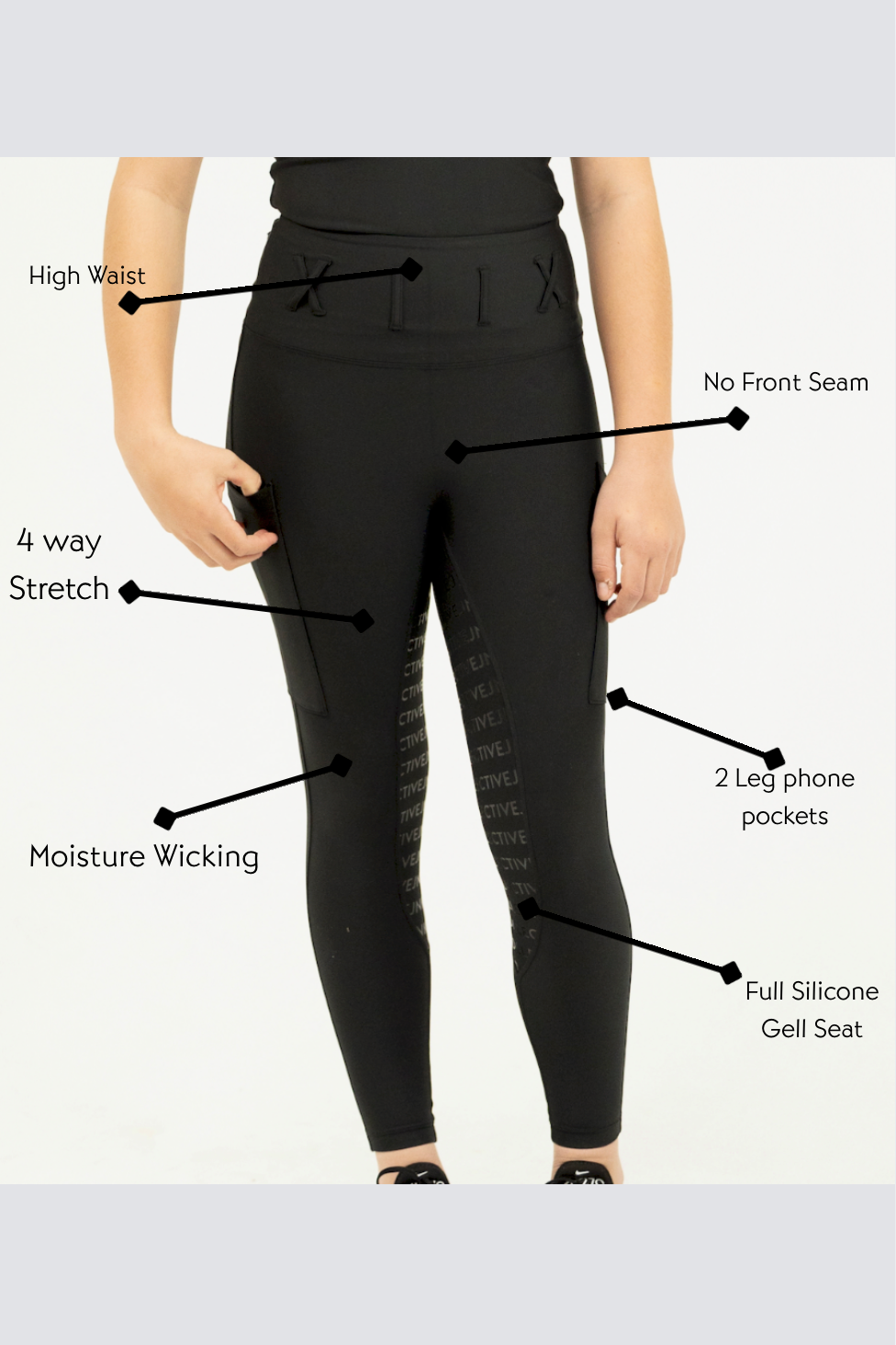 Elite Tights-Black (No Front Seam)