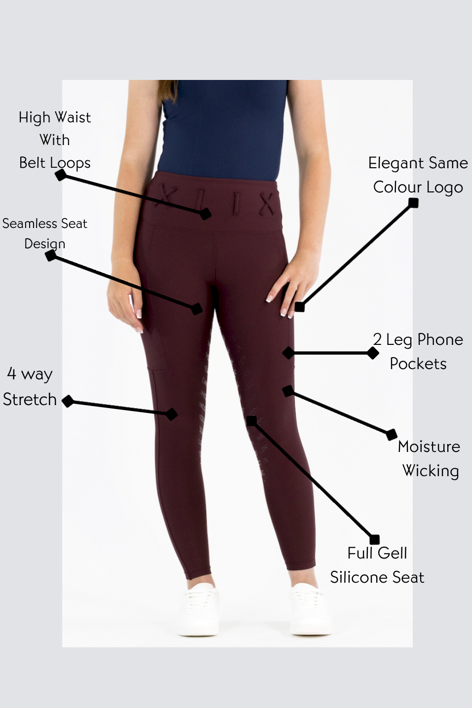 Freedom Tights-Dark Cherry