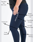 Signature Hybrid Tights-Navy