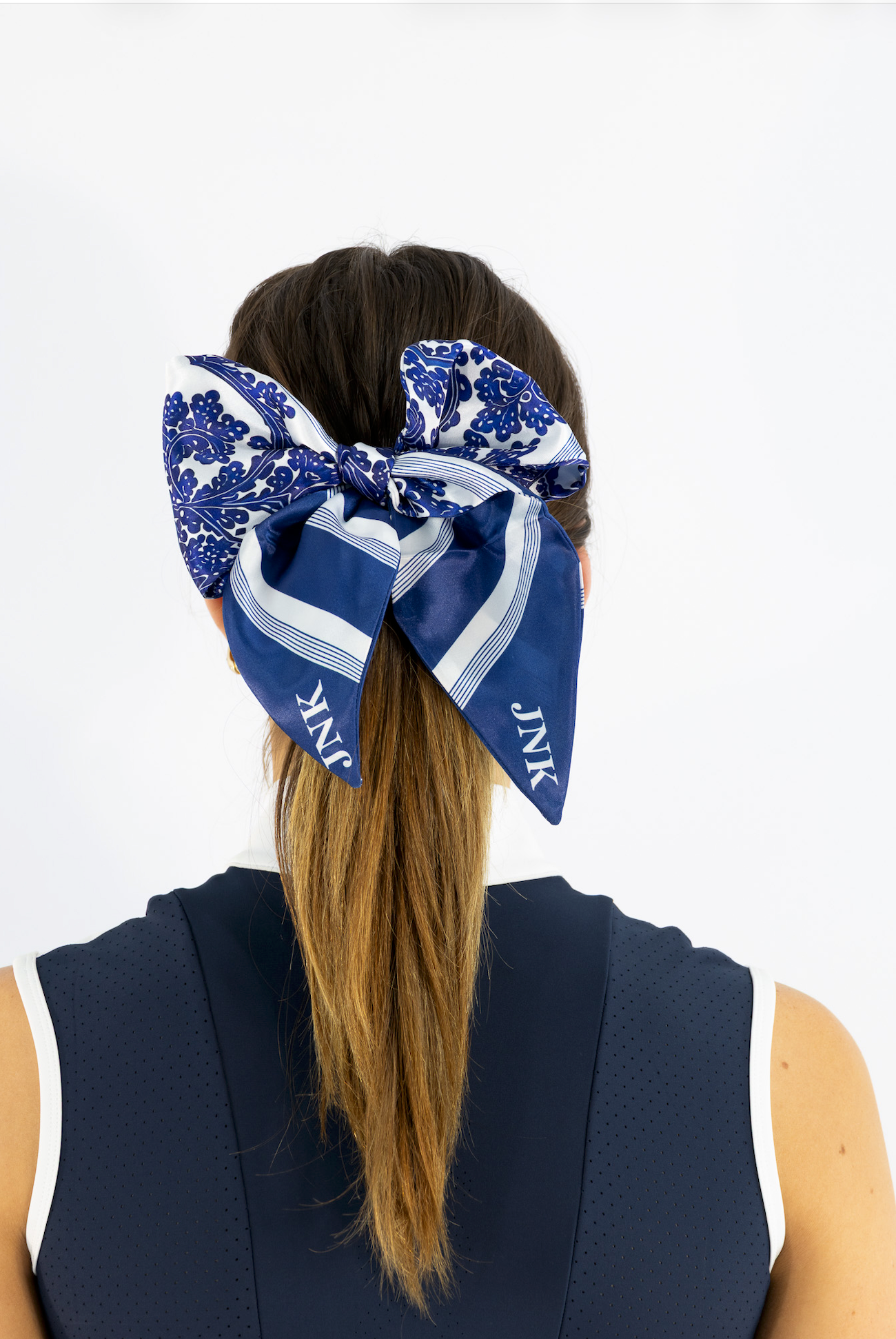 Signature Satin Set- Navy and White