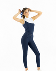 Signature Satin Set- Navy and White