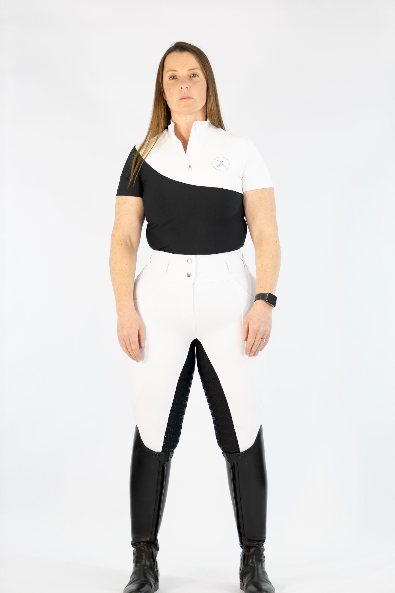 Competition Hybrid Tights- Snow White and Black Seat